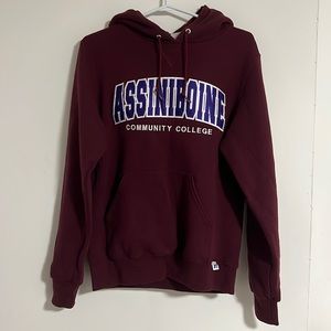 college sweater, burgundy color